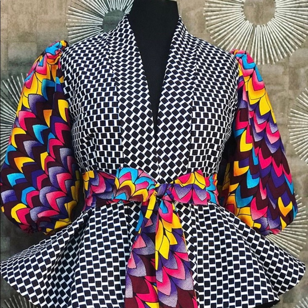African Ankara Style Patchwork Blazer
